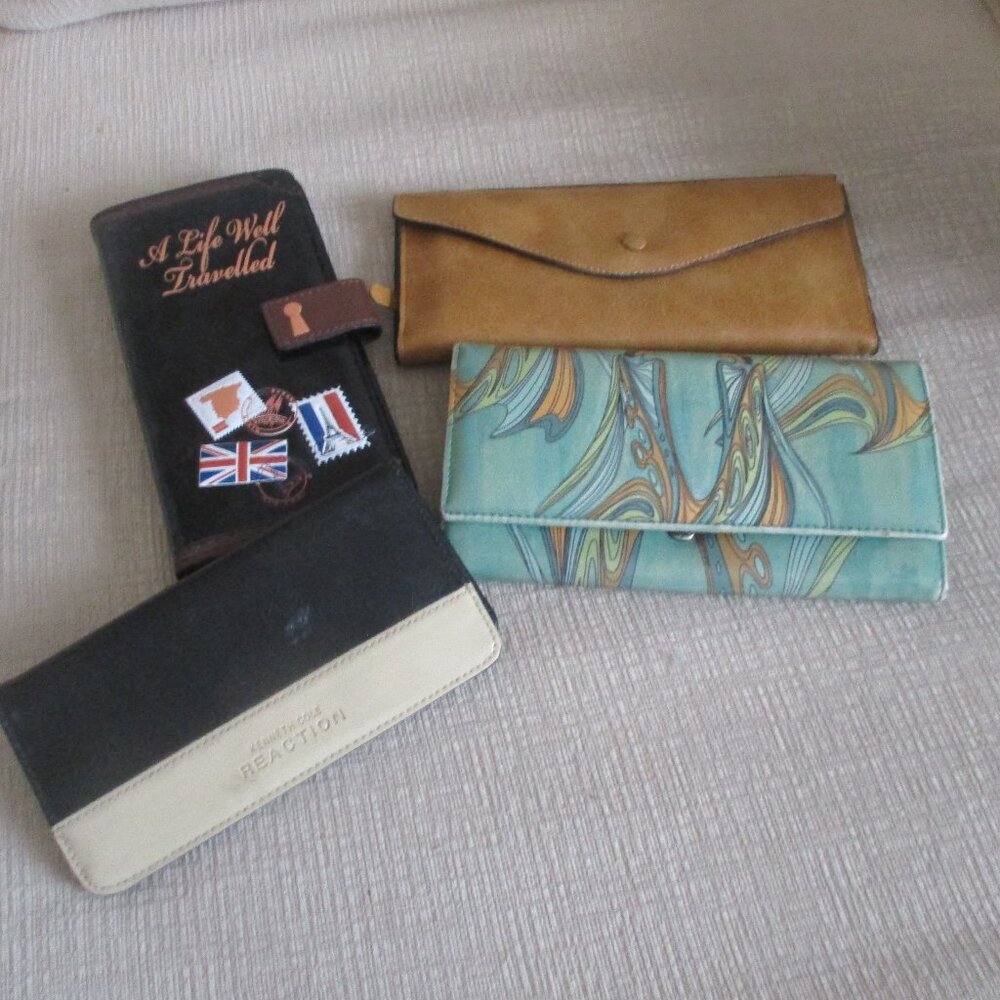 Lot of 4 Assorted Long Wallets